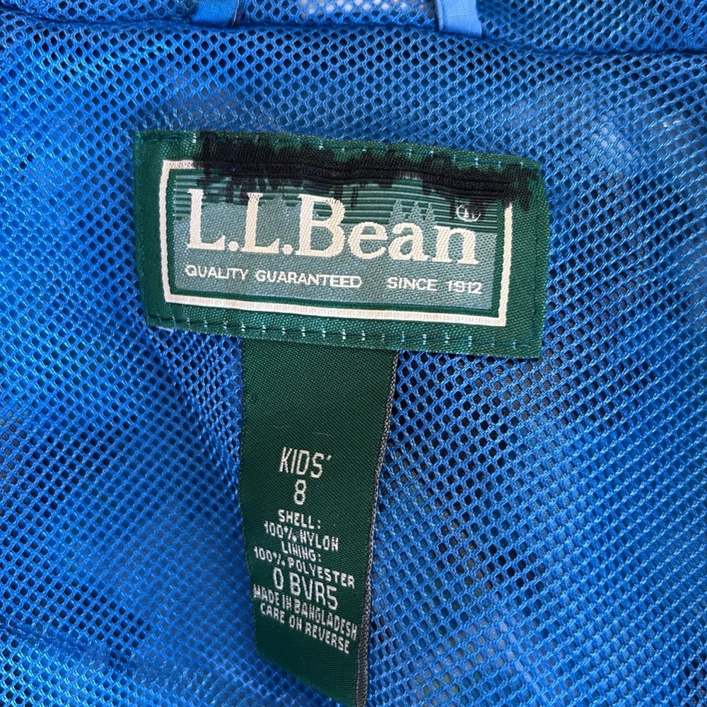 LL Bean windbreaker, hood, size 8 - Picture 6 of 9